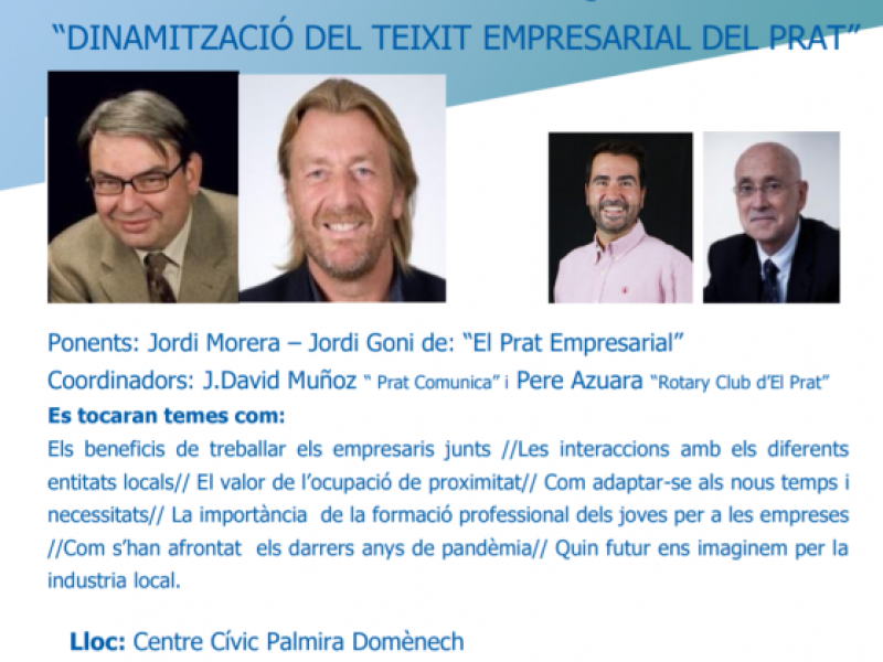 El Prat Empresarial, convidat a parlar de la situació econòmica actual al Rotary El Prat 