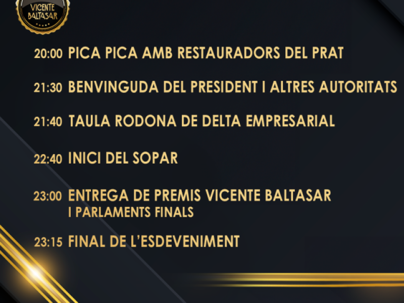 IV Nit Empresarial del Prat de Llobregat - Premi Vicente Baltasar 